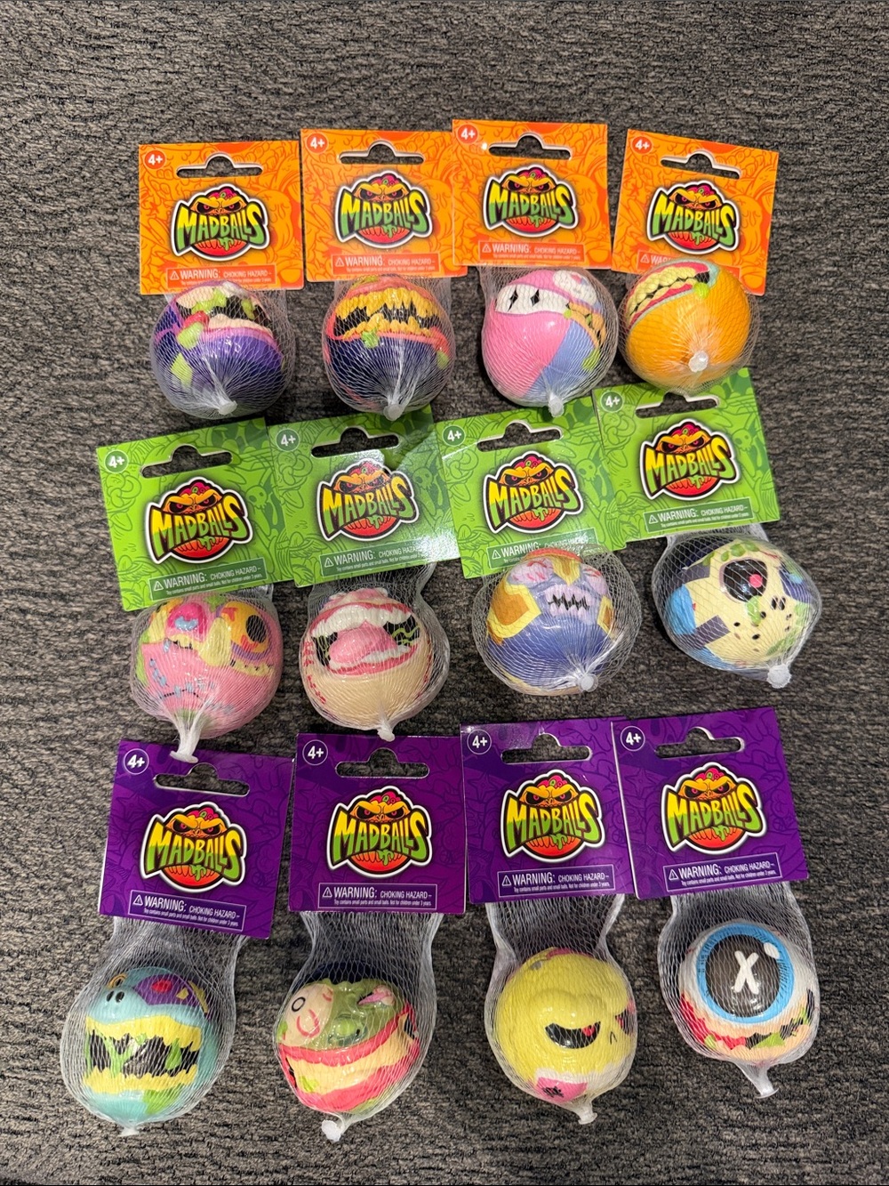 Mini MadBalls Squeeze Ball Complete Set Of 12